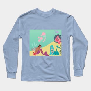 Merpeople Under the Sea Long Sleeve T-Shirt